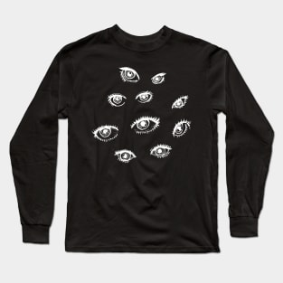 Eye doodle art Long Sleeve T-Shirt